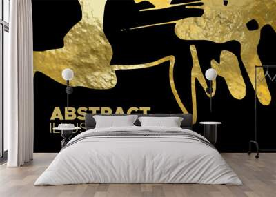 Vector Black and Gold Design Templates for banner. Wall mural