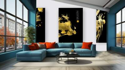 Vector Black and Gold Design Templates set Wall mural