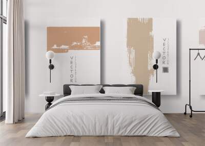 vector soft color ink brush stroke banner Wall mural