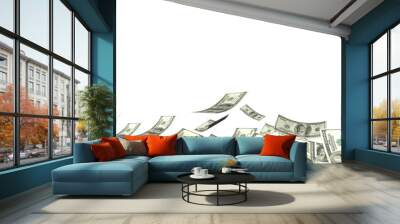 dollars money fallng like leaves in autumn win sales rich walth Wall mural