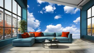 blue sky and clouds Wall mural