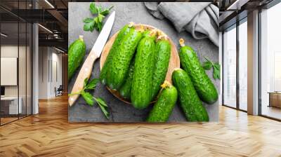 Fresh cucumbers Wall mural