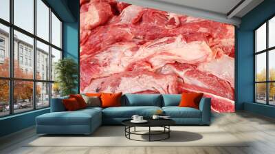 raw beef for cooking at the market Wall mural