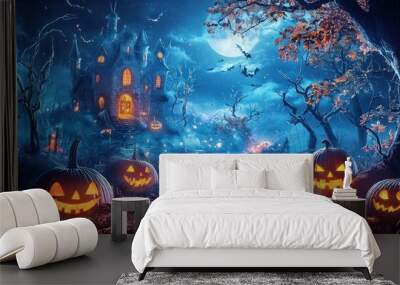 halloween 3D backdrop background Wall mural