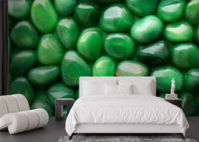 background of green jade stones Wall mural