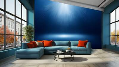 dark blue background with light shining through it Wall mural