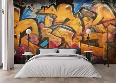 graffiti wall grunge background Wall mural