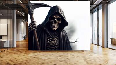 grim reaper generative ai death illustration of a scary horror shot Wall mural