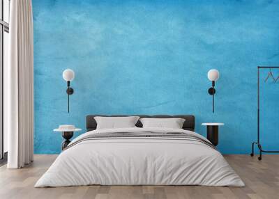 grungy stained bright sky blue paper texture Wall mural