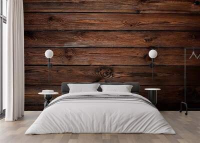 old dark brown wood plank Wall mural