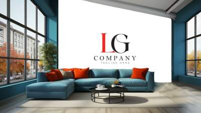 LG logo, Branding logo, clothing logo, letter logo Wall mural