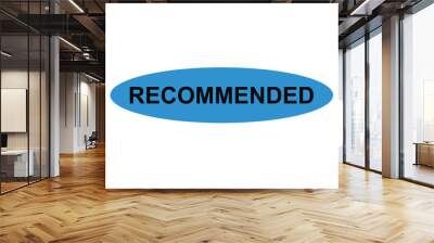 Recommended button blue color sticker for video player or print items  Wall mural