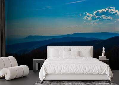 a scenic layered view of a blue ridge appalachian mountains Wall mural