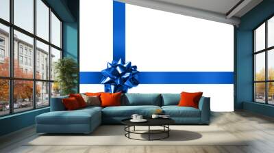 Blue ribbon Wall mural