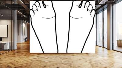 feet vector illustration Wall mural