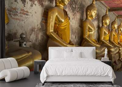 golden buddha statue Wall mural