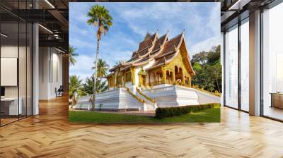 Buddhist temple in Luang Prabang,Laos Wall mural