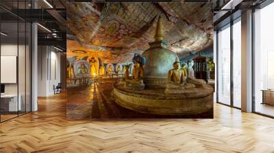 Dambulla historical cave temple in Sri Lanka Wall mural