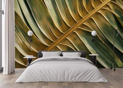 Large tropical leaf showing intricate vein pattern Wall mural