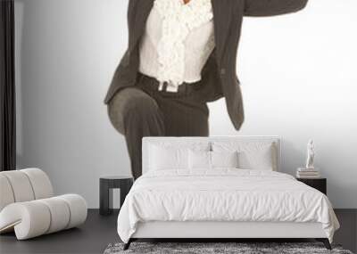 sexy young adult african businesswoman in a business suit Wall mural