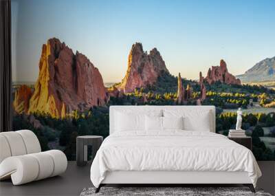 Sunrise at the Garden of the Gods in Colorado Springs, CO Wall mural