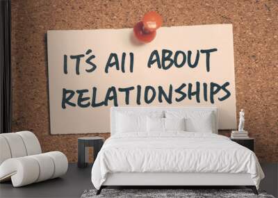 it's all about relationships Wall mural