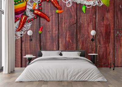 background: cinco de mayo celebration with margarita Wall mural