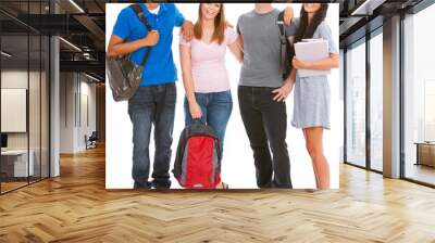 Teens: Four Teen Friends Hanging Together Wall mural