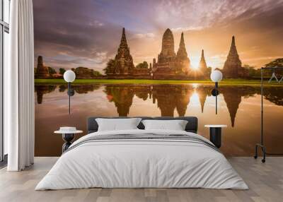 Ancient Temples in Thailand Wall mural