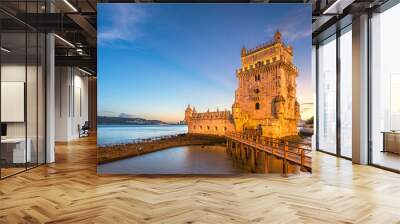 Belem Tower on the Tagus River in Lisbon Wall mural