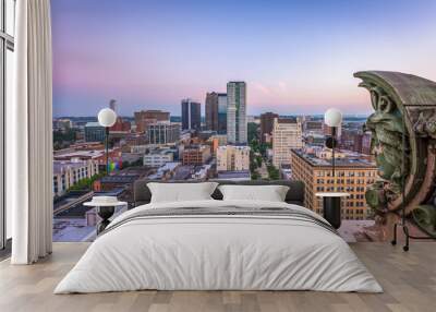 Birmingham Downtown Cityscape Wall mural