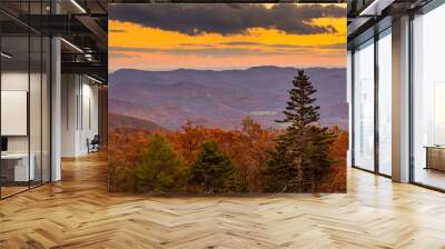 Blue Ridge Mountains at Sunset in North Georgia Wall mural