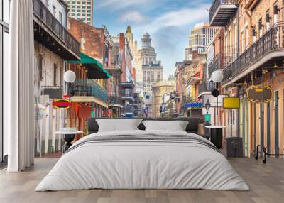 Bourbon Street, New Orleans, Louisiana, USA Wall mural