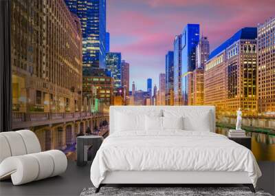 Chicago, Illinois, USA Cityscape Wall mural