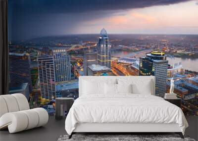 Cincinnati, Ohio, USA Skyline Wall mural