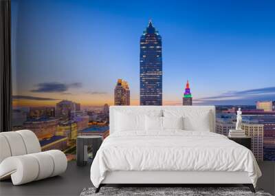 Cleveland, Ohio, USA downtown city skyline. Wall mural