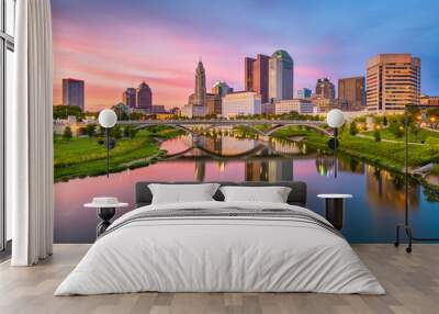 Columbus, Ohio, USA skyline on the river Wall mural