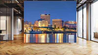 Evansville, Indiana, USA Skyline at Blue Hour Wall mural