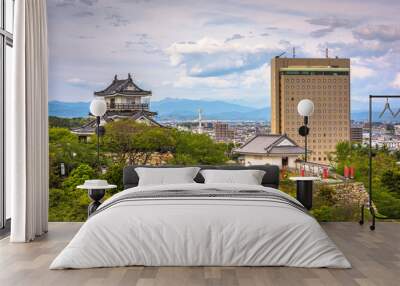 Hamamatsu, Shizuoka, Japan Cityscape and Castle Wall mural