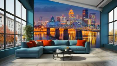 Louisville, Kentucky, USA Skyline Wall mural