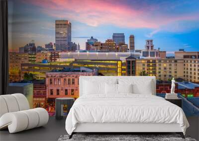 Memphis, Tennessee, USA skyline over Beale Street. Wall mural