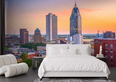 Mobile, Alabama, USA Skyline Wall mural