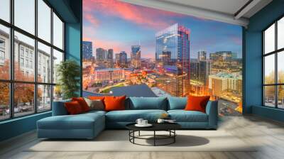 Nashville, Tennessee, USA Downtown Cityscape Wall mural