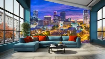 Tulsa, Oklahoma, USA Skyline Wall mural