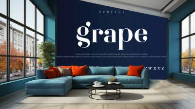 Grape, modern urban alphabet fonts. Typography sport, technology, fashion, digital, future creative logo font. vector illustration Wall mural