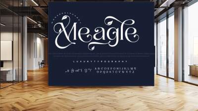 Meagle  luxury elegant typography vintage serif font wedding invitation logo music fashion property Wall mural