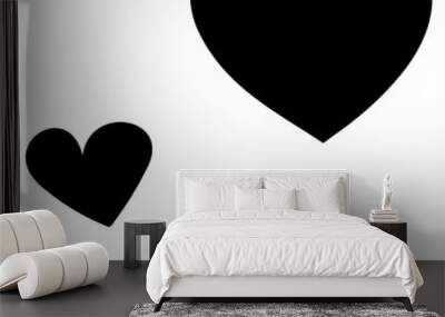 Vector illustration Heart shape icon Hand drawn doodle style Wall mural