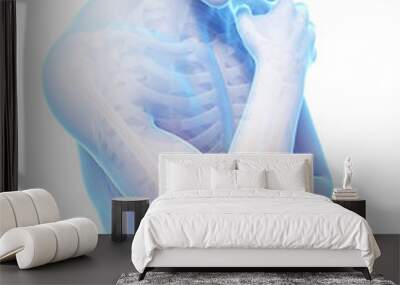 3d rendered illustration of pain in the elbow Wall mural