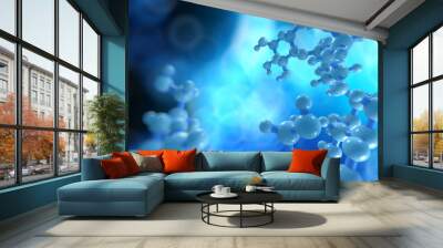 3d rendered science illustration of some molecules Wall mural