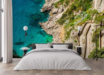 the wonderful island of Capri, amalfi coast, bay of naples, italy Wall mural